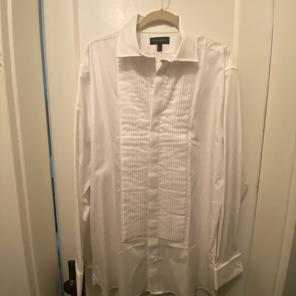 NWT Banana Republic Tuxedo Shirt Minidress